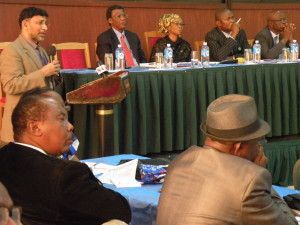 Dr Suresh Babu making his presentation at the National ARCN Reform Workshop in Abuja. Photo Credits- Elisabeth Douglas (c) 2015