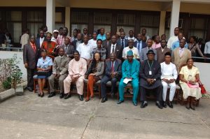 Seminar participants for Dr. Tewodaj Mogue's presentation at the Nigerian Institute of Social and Economic Research (NISER) in Ibadan