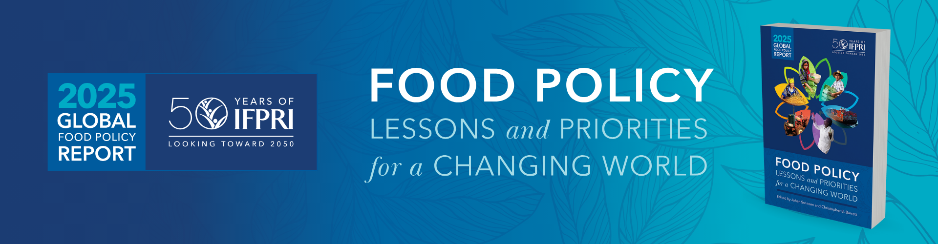 banner of 2025 Global Food Policy Report; links to report website