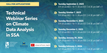 CALL FOR APPLICATIONS | TECHNICAL WEBINAR SERIES ON CLIMATE DATA ANALYSIS IN SSA